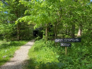 Queen Titanias Woodland Bothy in the Yorkshire Wolds near Sancton, Yorkshire, England